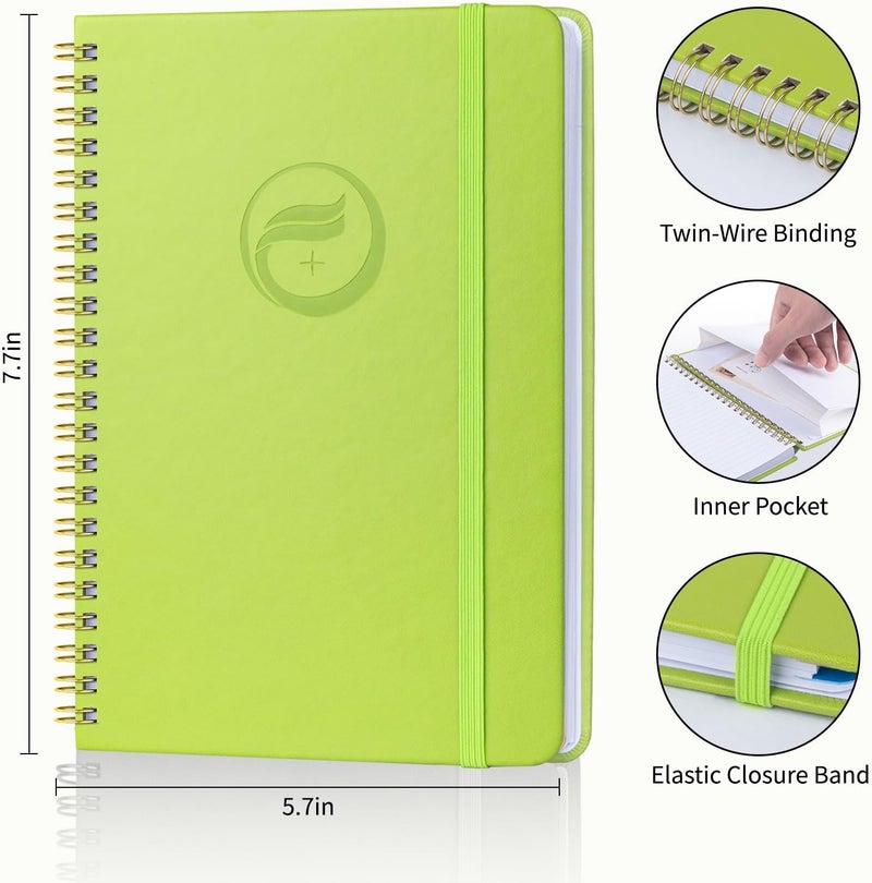 Blugool Address Book with Alphabetical Tabs-Address and Password Book for Seniors - Hardcover Spiral Bound Phone Book- Record Contacts,Website Login Passwords, Special Days -5.7" x 7.7", Grass Green - Image 3
